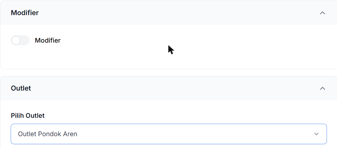 Section Modifier dan Outlet